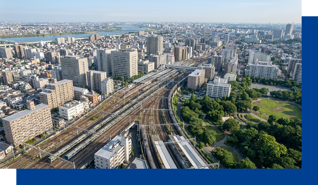 北区のオフィス街の街並み（イメージ）